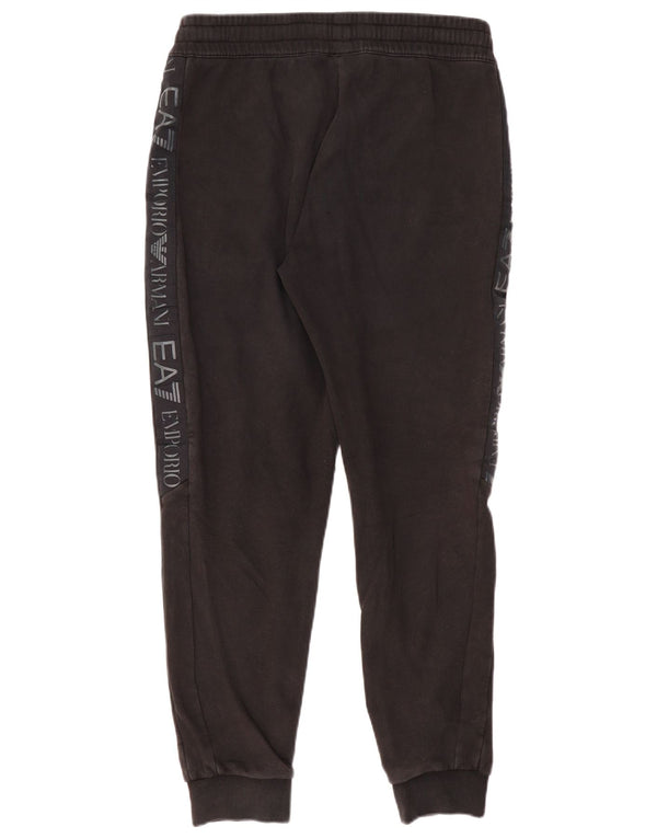 Emporio Armani Mens Graphic Tracksuit Trousers Joggers Medium  Black Cotton