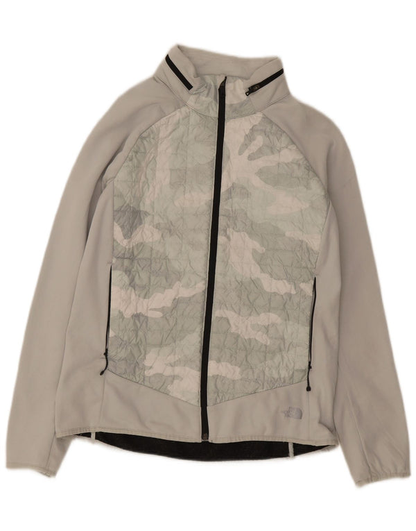 The North Face Womens Tracksuit Top Jacket UK 16 Large Green Camouflage