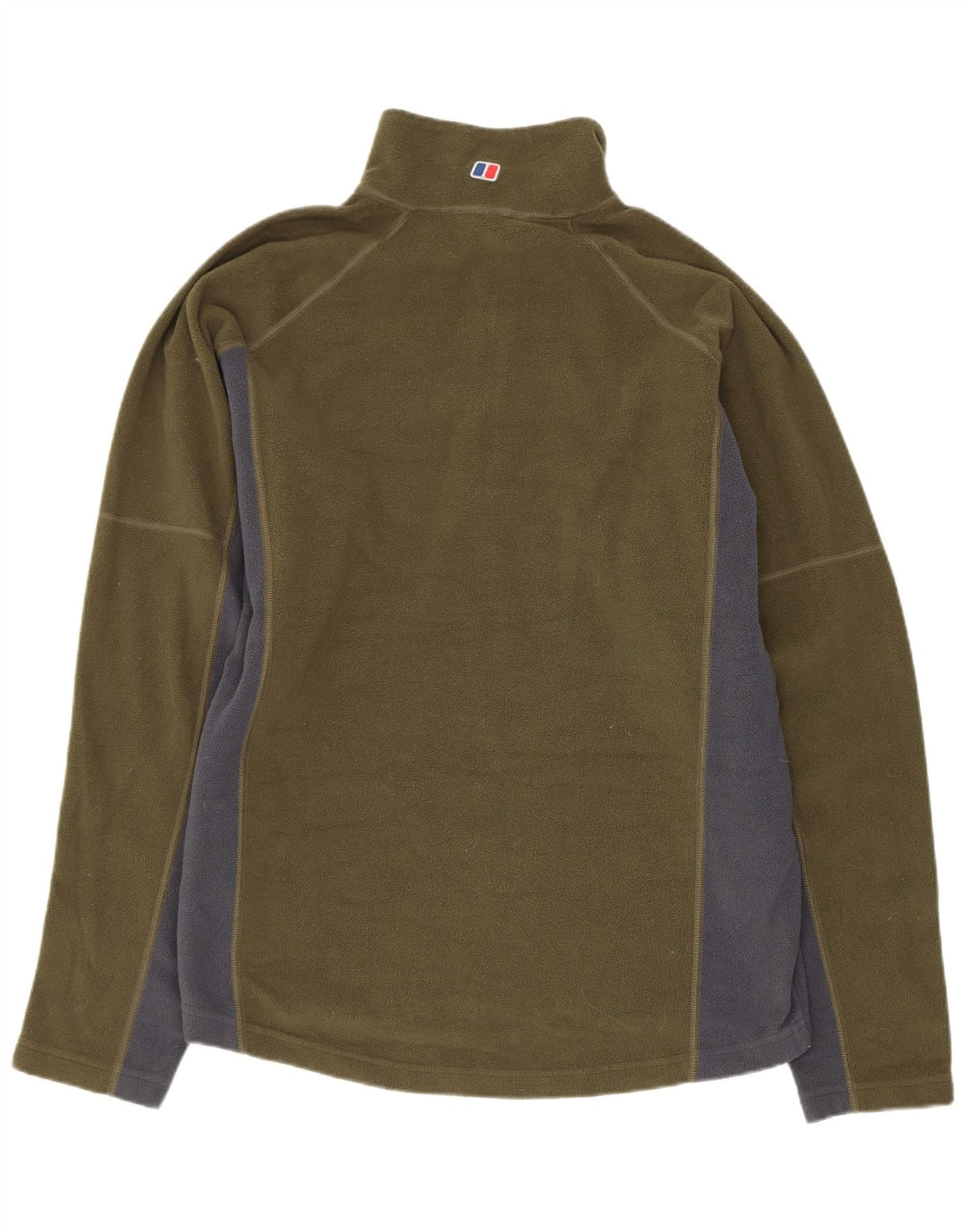 Berghaus Mens Zip Neck Fleece Jumper Medium Khaki Colourblock Polyester