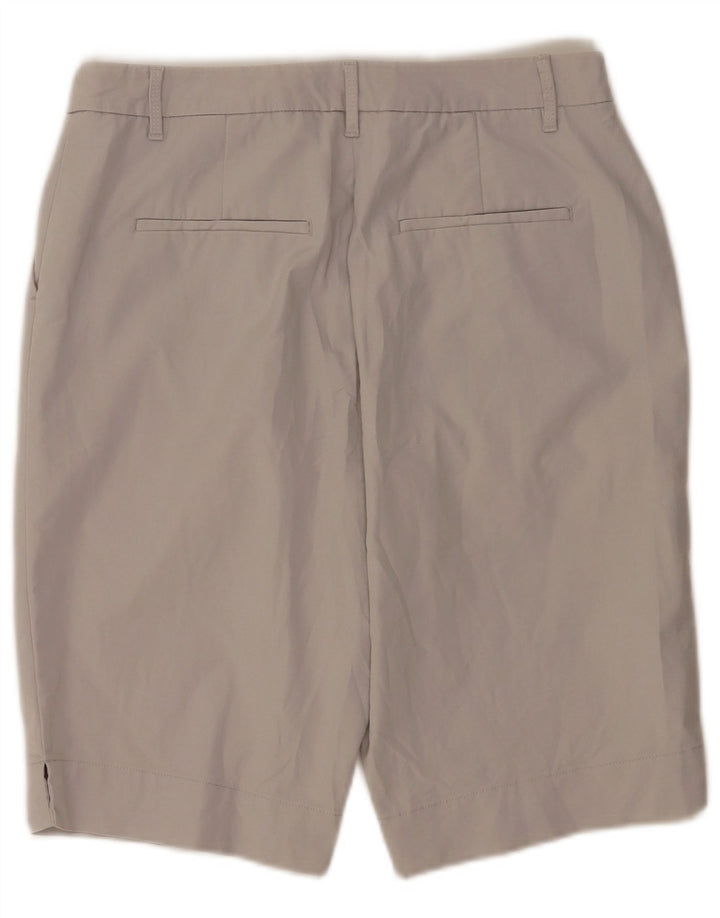 Marks & Spencer Womens Chino Shorts UK 12 Medium W30 Grey Cotton