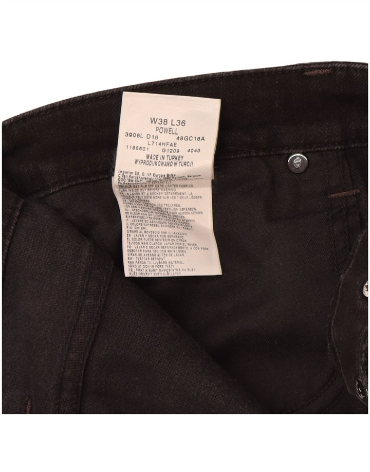 Lee Mens Powell Straight Jeans W38 L36 Black Cotton