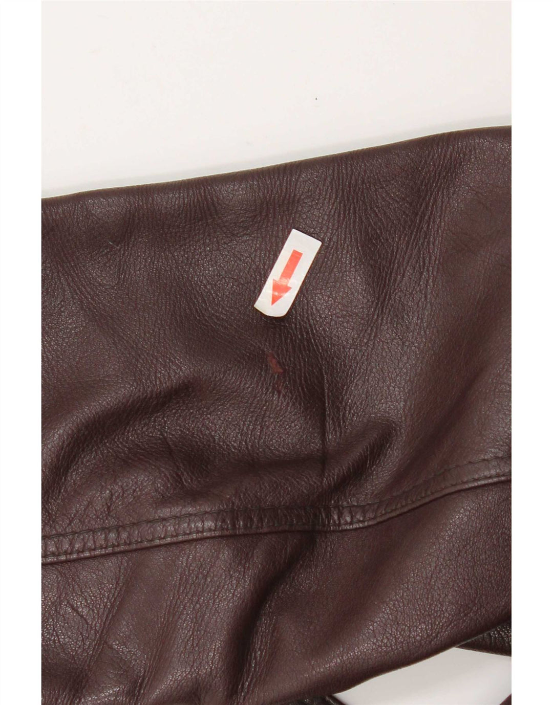 Vintage Womens Leather Coat UK 14 Medium Burgundy Leather