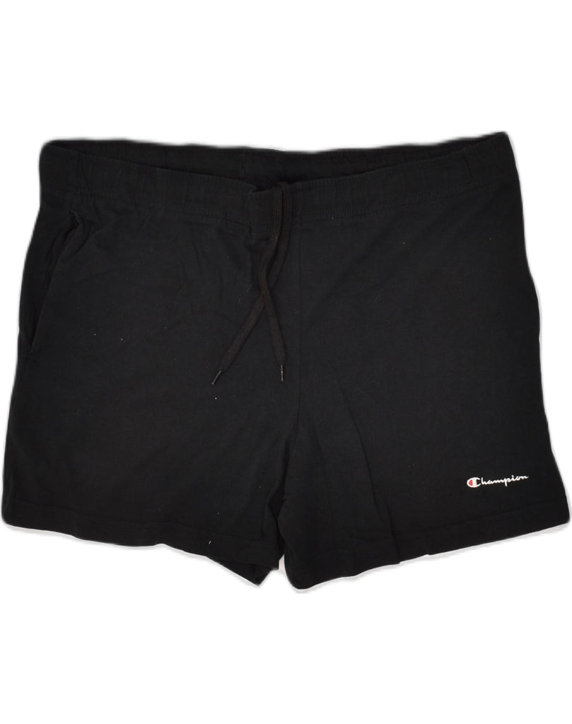 CHAMPION Womens Sport Shorts Medium Black Cotton | Vintage Champion | Thrift | Second-Hand Champion | Used Clothing | Messina Hembry 