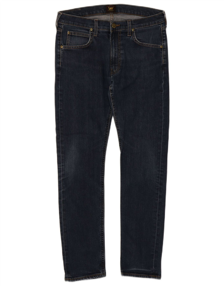 Lee Womens Luke Slim Jeans W31 L30 Navy Blue Cotton
