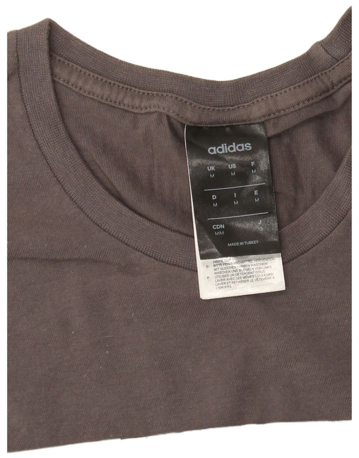Adidas Mens Graphic T-Shirt Top Medium Grey Cotton