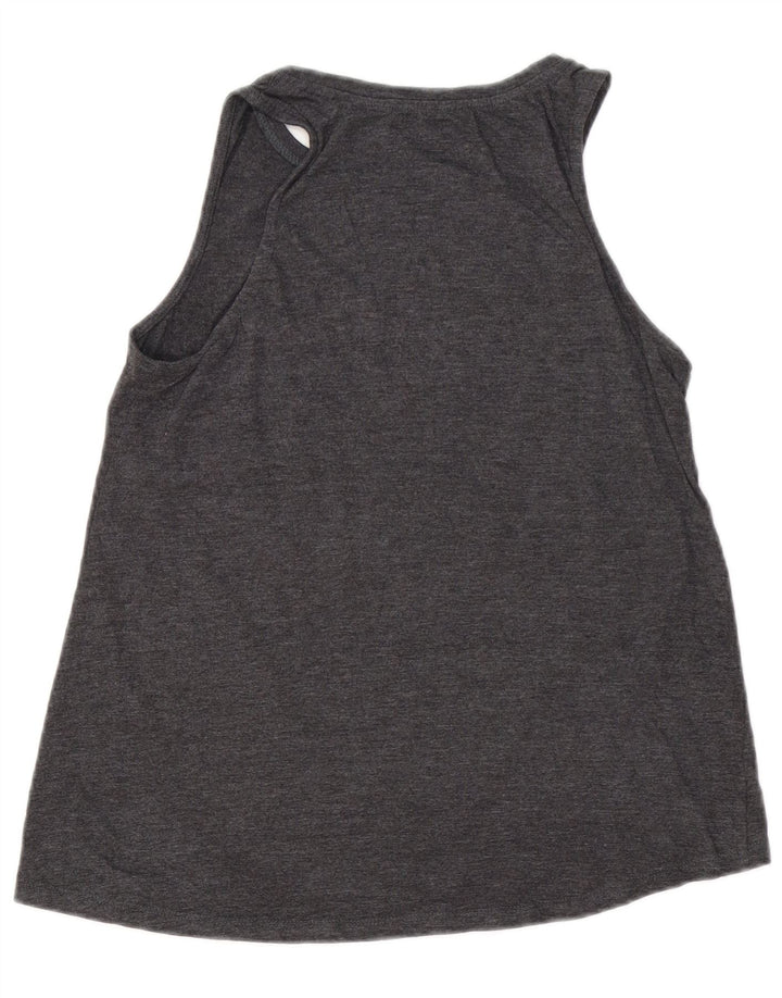 GENUINE MERCHANDISE Womens Graphic Vest Top UK 12 Medium Grey
