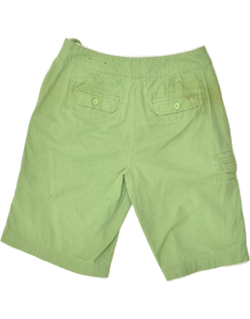 IZOD Womens Cargo Shorts US 6 Medium W28 Green Cotton | Vintage Izod | Thrift | Second-Hand Izod | Used Clothing | Messina Hembry 