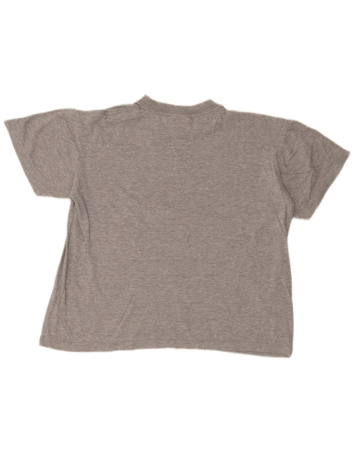 Kappa Womens Graphic T-Shirt Top UK 14 Medium Grey Cotton