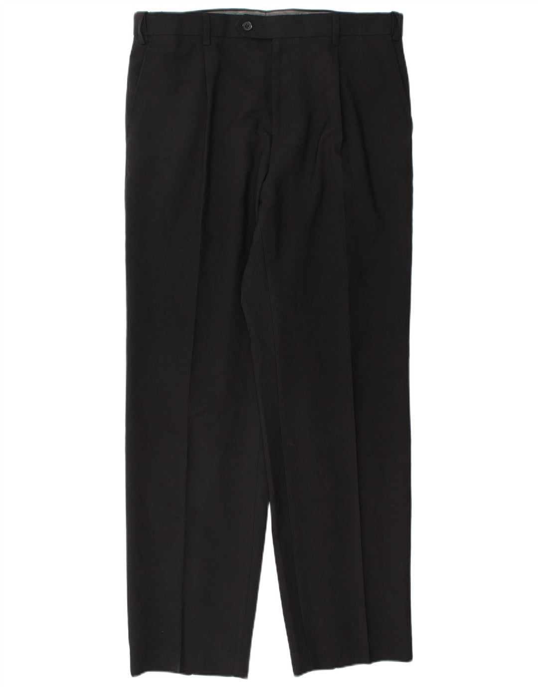 Marks & Spencer Mens Pegged Suit Trousers W36 L33 Black Polyester