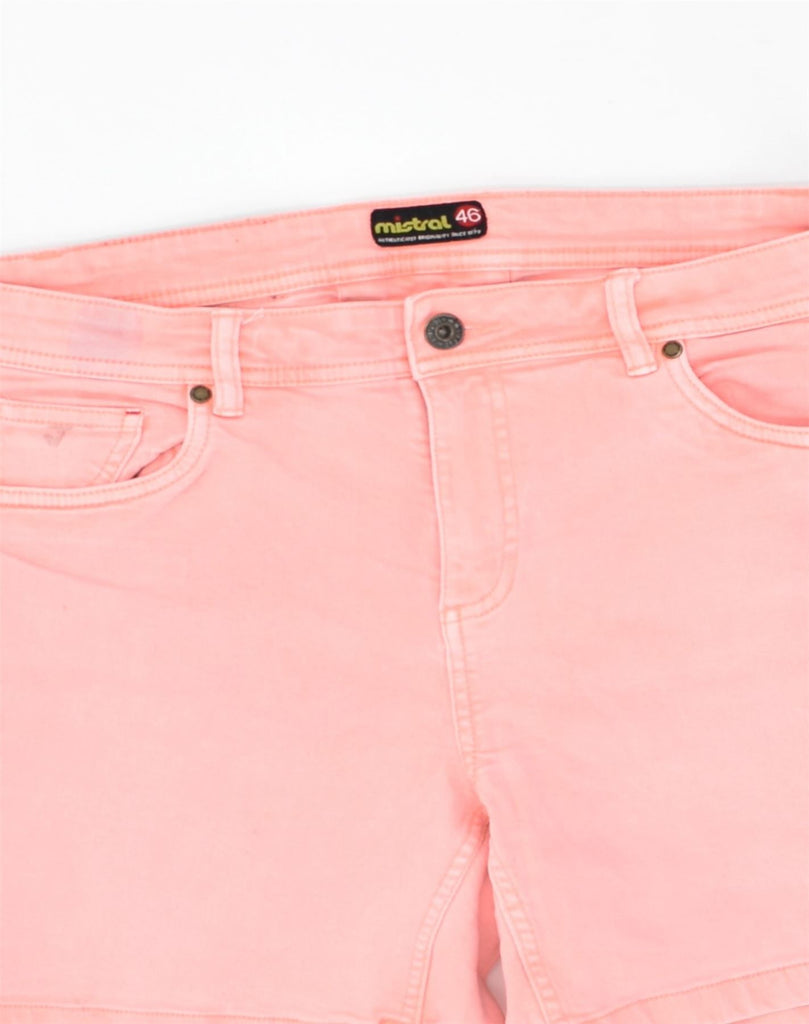 MISTRAL Womens Denim Shorts IT 46 Large W33  Pink Cotton | Vintage | Thrift | Second-Hand | Used Clothing | Messina Hembry 