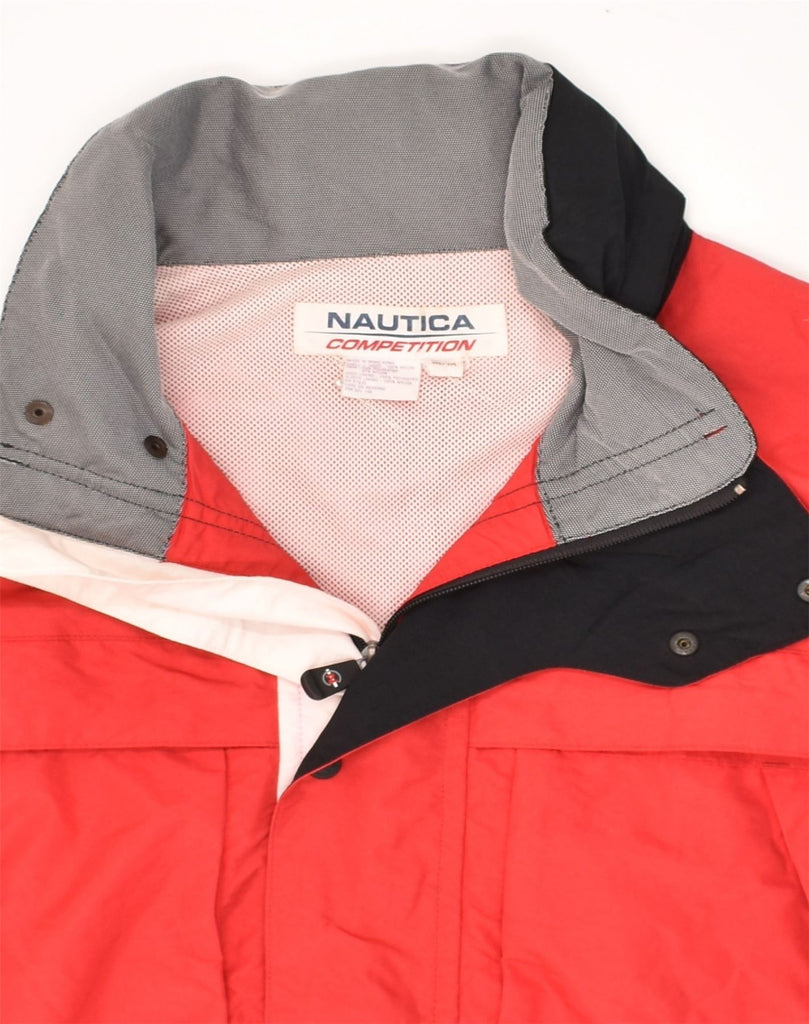 NAUTICA Mens Rain Jacket UK 38 Medium Red Polyester | Vintage Nautica | Thrift | Second-Hand Nautica | Used Clothing | Messina Hembry 