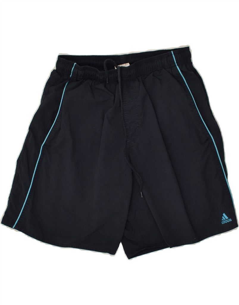 ADIDAS Mens Sport Shorts Medium Navy Blue Polyester | Vintage Adidas | Thrift | Second-Hand Adidas | Used Clothing | Messina Hembry 