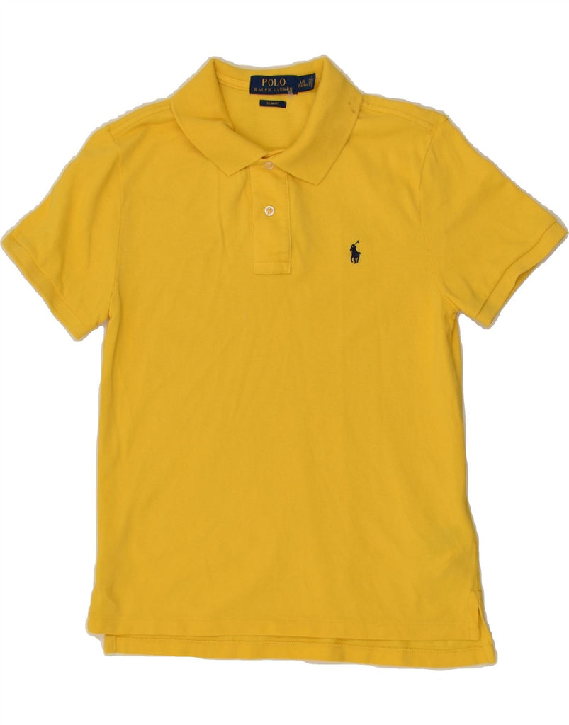 POLO RALPH LAUREN Boys Slim Polo Shirt 14-15 Years Large Yellow Cotton | Vintage Polo Ralph Lauren | Thrift | Second-Hand Polo Ralph Lauren | Used Clothing | Messina Hembry 