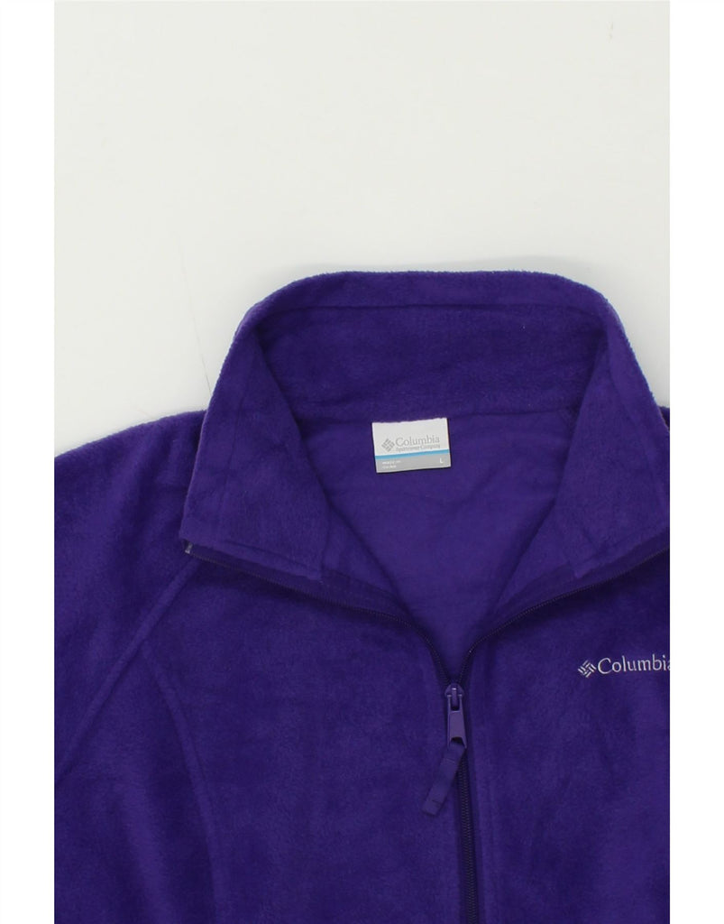 COLUMBIA Womens Fleece Jacket UK 16 Large Purple Polyester Vintage Columbia and Second-Hand Columbia from Messina Hembry 
