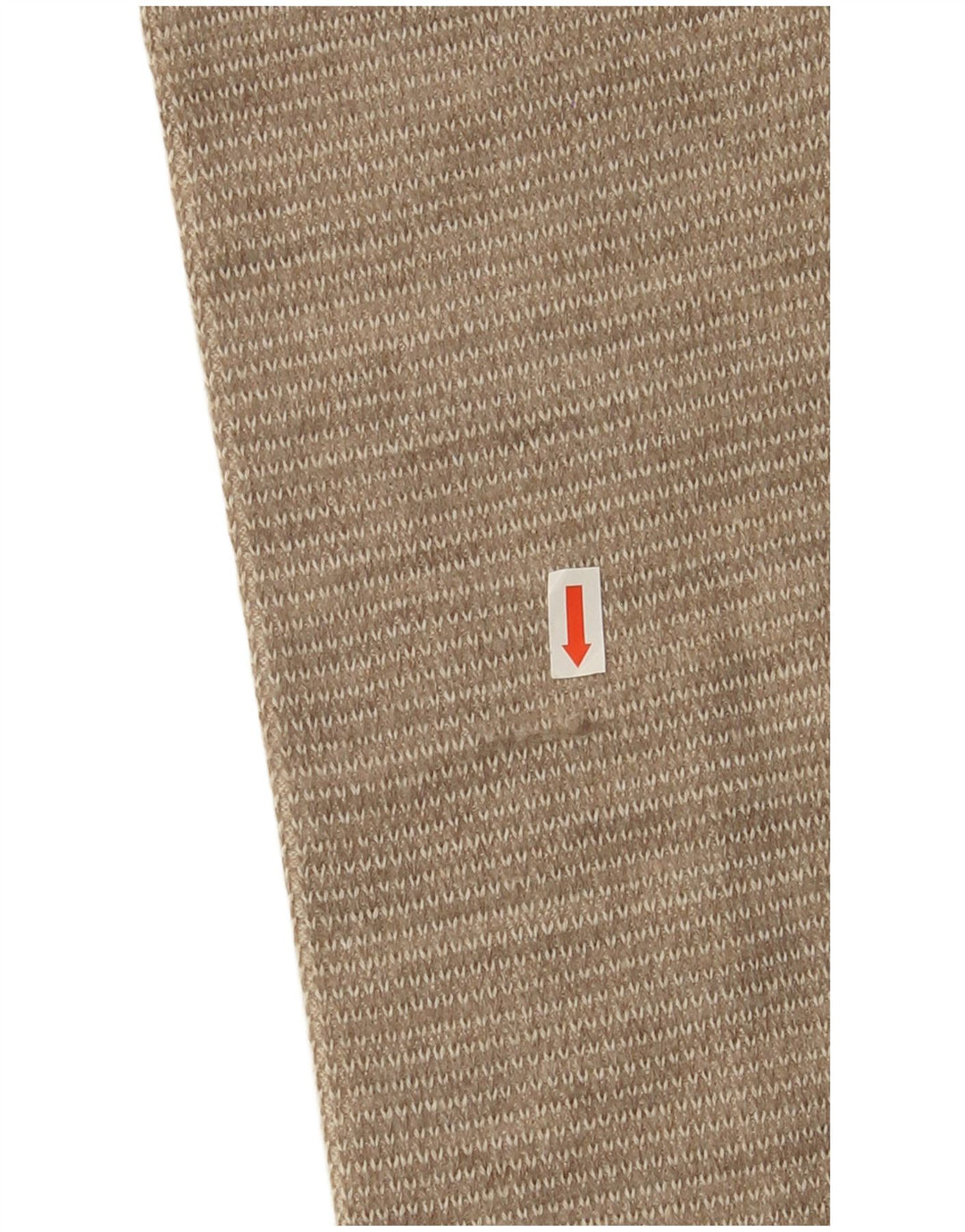 Marks & Spencer Mens V-Neck Jumper Sweater Small Beige Colourblock Acrylic