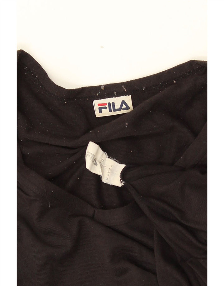 Fila Mens T-Shirt Top Medium Black