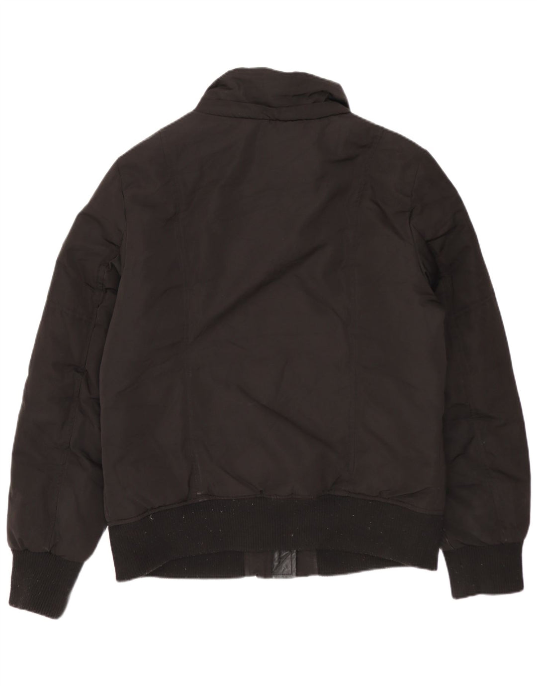 Dkny Womens Bomber Jacket UK 14 Medium Black Polyester