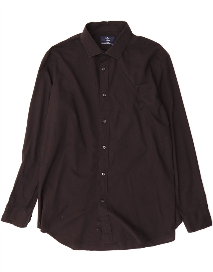 DOCKERS Mens Shirt Size 16 1/2 Large Black Vintage Dockers and Second-Hand Dockers from Messina Hembry 