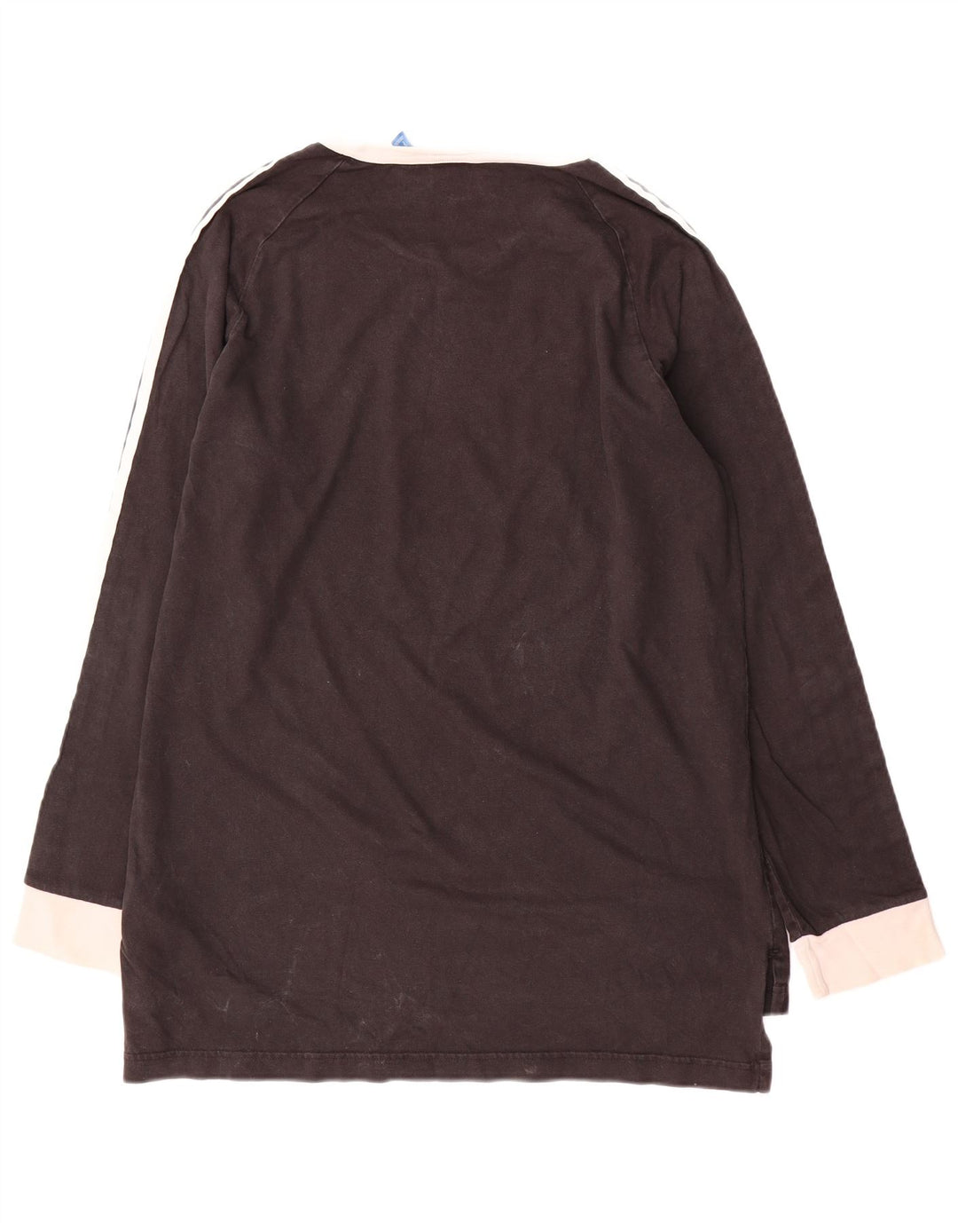 Adidas Mens Top Long Sleeve Large Black Colourblock Cotton