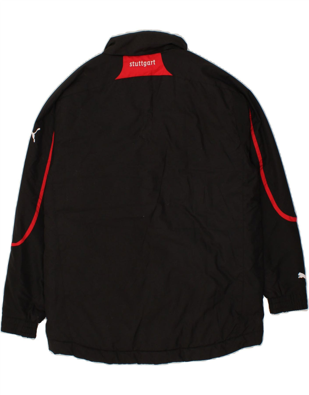 PUMA Boys Stuttgart Graphic Windbreaker Coat 11-12 Years Large Black Vintage Puma and Second-Hand Puma from Messina Hembry 
