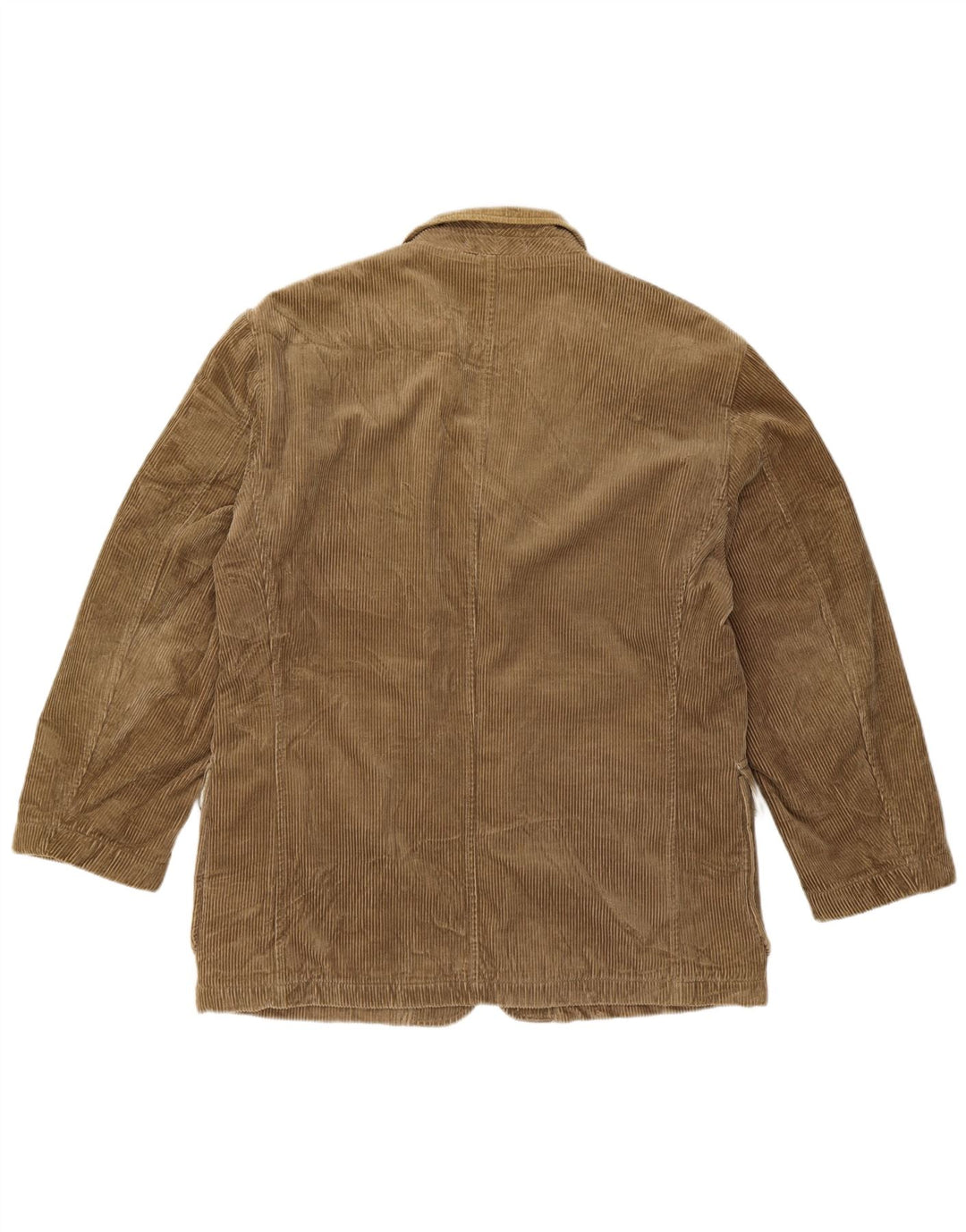 BENETTON Mens Corduroy Jacket IT 50 Large Beige Cotton