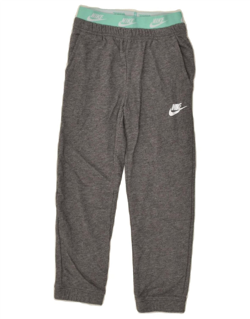 NIKE Girls Tracksuit Trousers Joggers 5-6 Years Medium Grey Cotton | Vintage Nike | Thrift | Second-Hand Nike | Used Clothing | Messina Hembry 