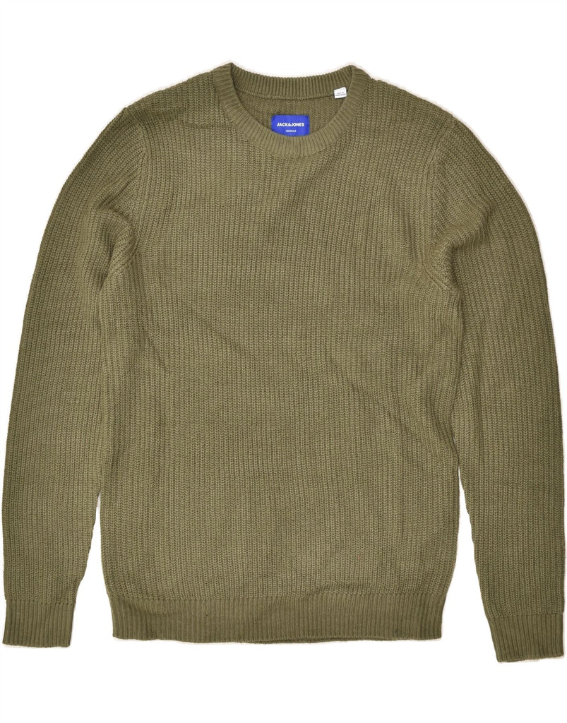 JACK & JONES Mens Crew Neck Jumper Sweater Small Green Acrylic | Vintage Jack & Jones | Thrift | Second-Hand Jack & Jones | Used Clothing | Messina Hembry 