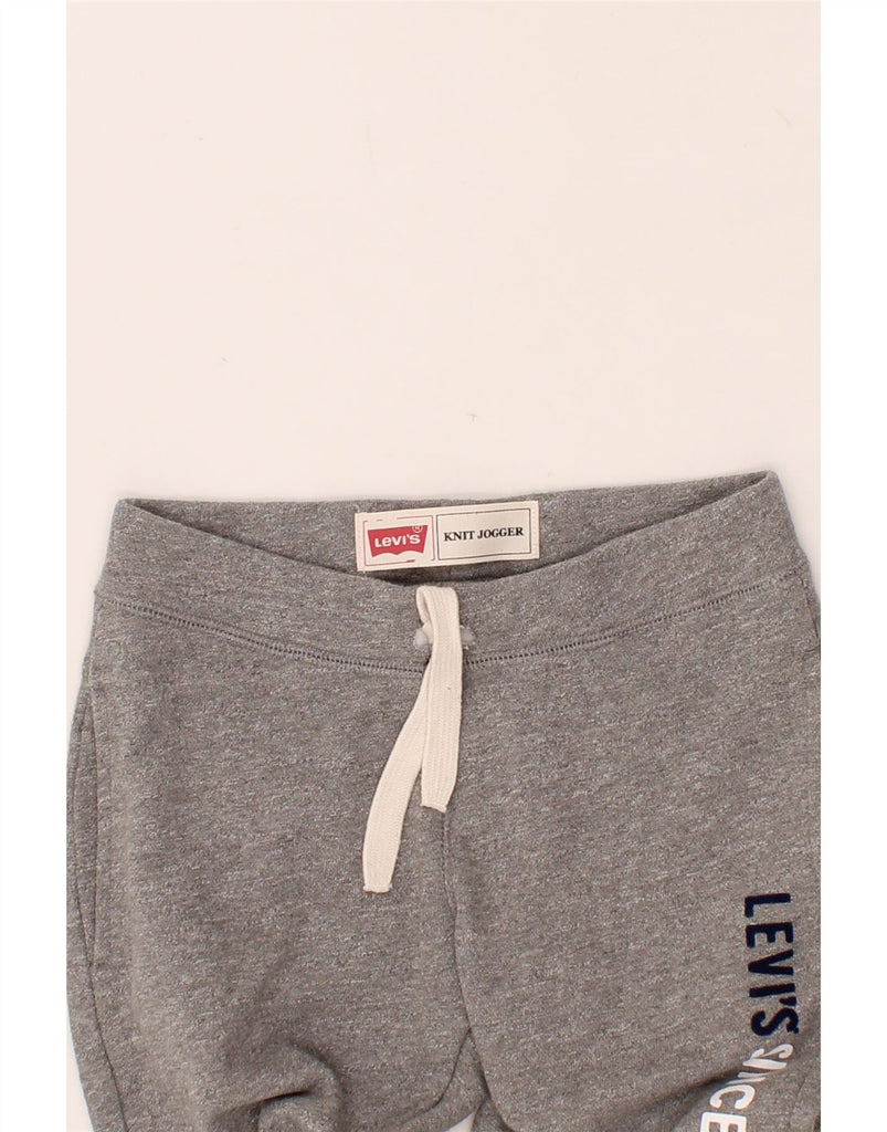 LEVI'S Boys Graphic Tracksuit Trousers Joggers 7-8 Years Grey Cotton Vintage Levi's and Second-Hand Levi's from Messina Hembry 