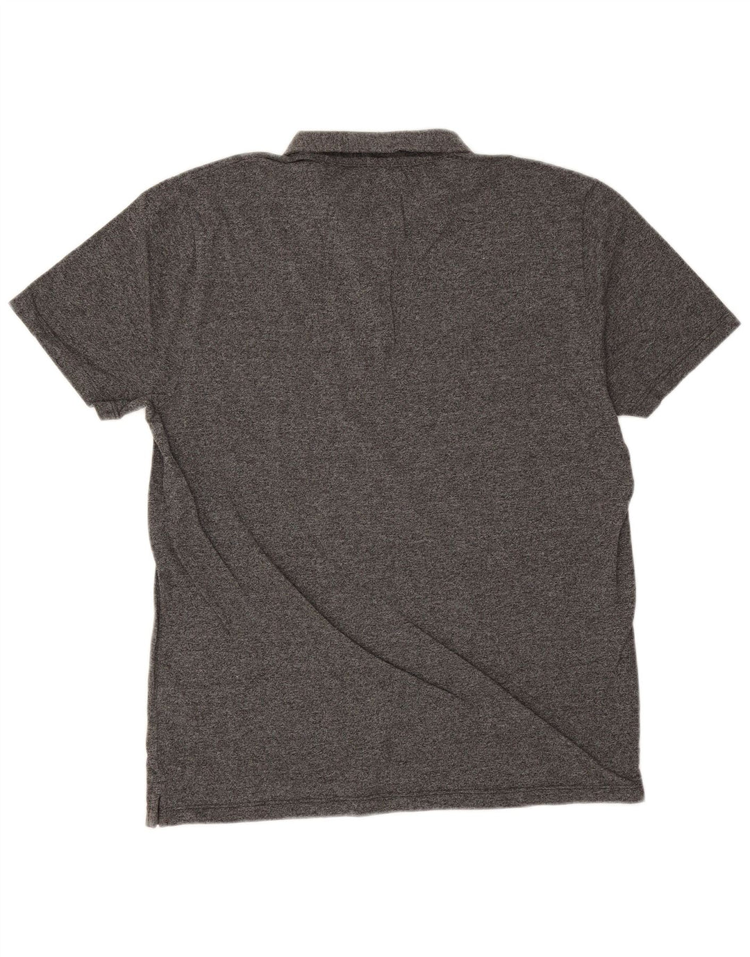 Reiss Mens Polo Shirt Large Grey Flecked Cotton