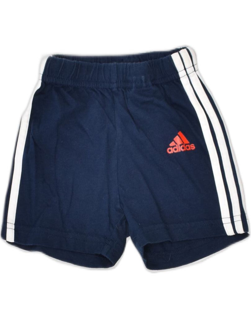 ADIDAS Baby Boys Sport Shorts 3-6 Months Navy Blue Cotton | Vintage Adidas | Thrift | Second-Hand Adidas | Used Clothing | Messina Hembry 