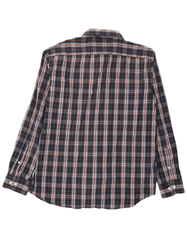 Carrera Mens Shirt 2XL Navy Blue Check
