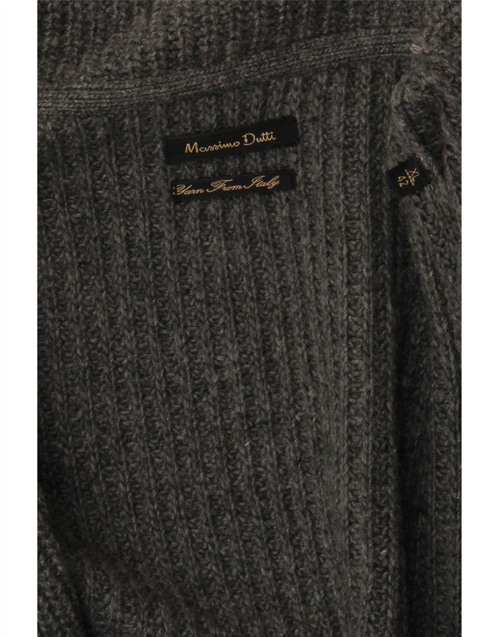 Massimo Dutti Mens Cardigan Sweater XL Grey