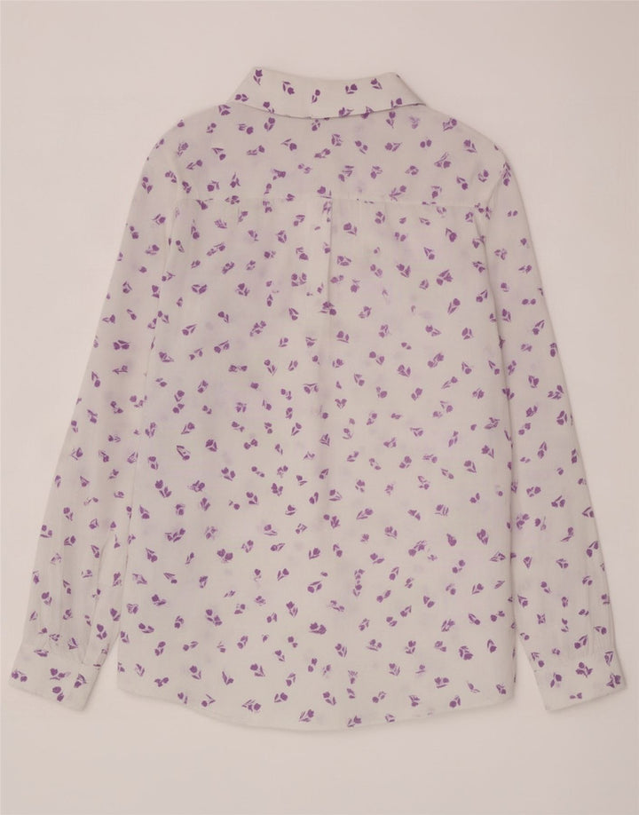 Primavera Firenze Womens Pullover Shirt Blouse UK 14 Medium White Floral