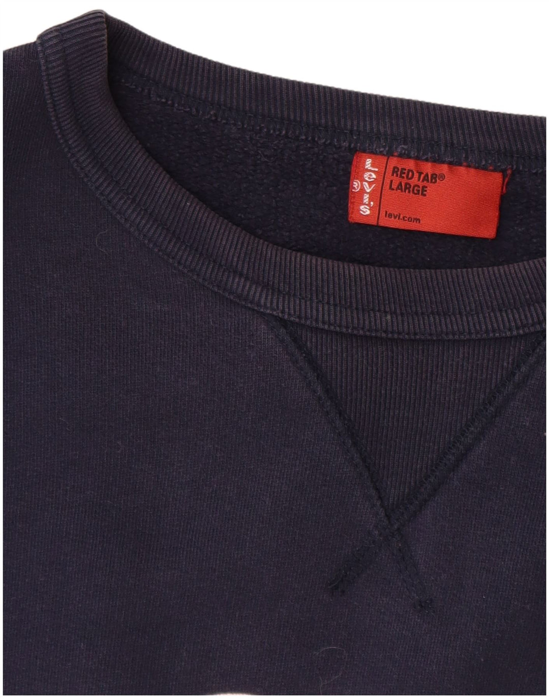 LEVI'S Mens Graphic Sweatshirt Jumper Large Navy Blue Cotton