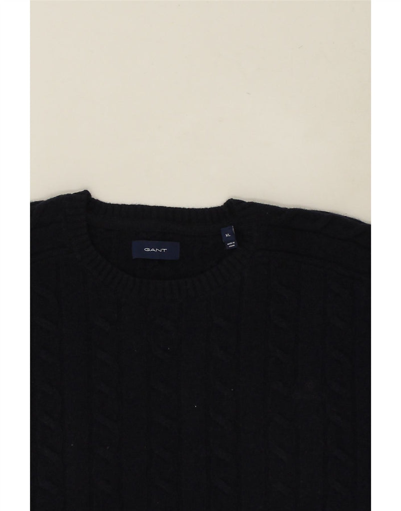 GANT Mens Crew Neck Jumper Sweater XL Navy Blue Wool | Vintage Gant | Thrift | Second-Hand Gant | Used Clothing | Messina Hembry 