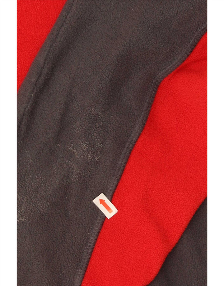 Berghaus Mens Zip Neck Fleece Jumper Medium Red Colourblock Polyester
