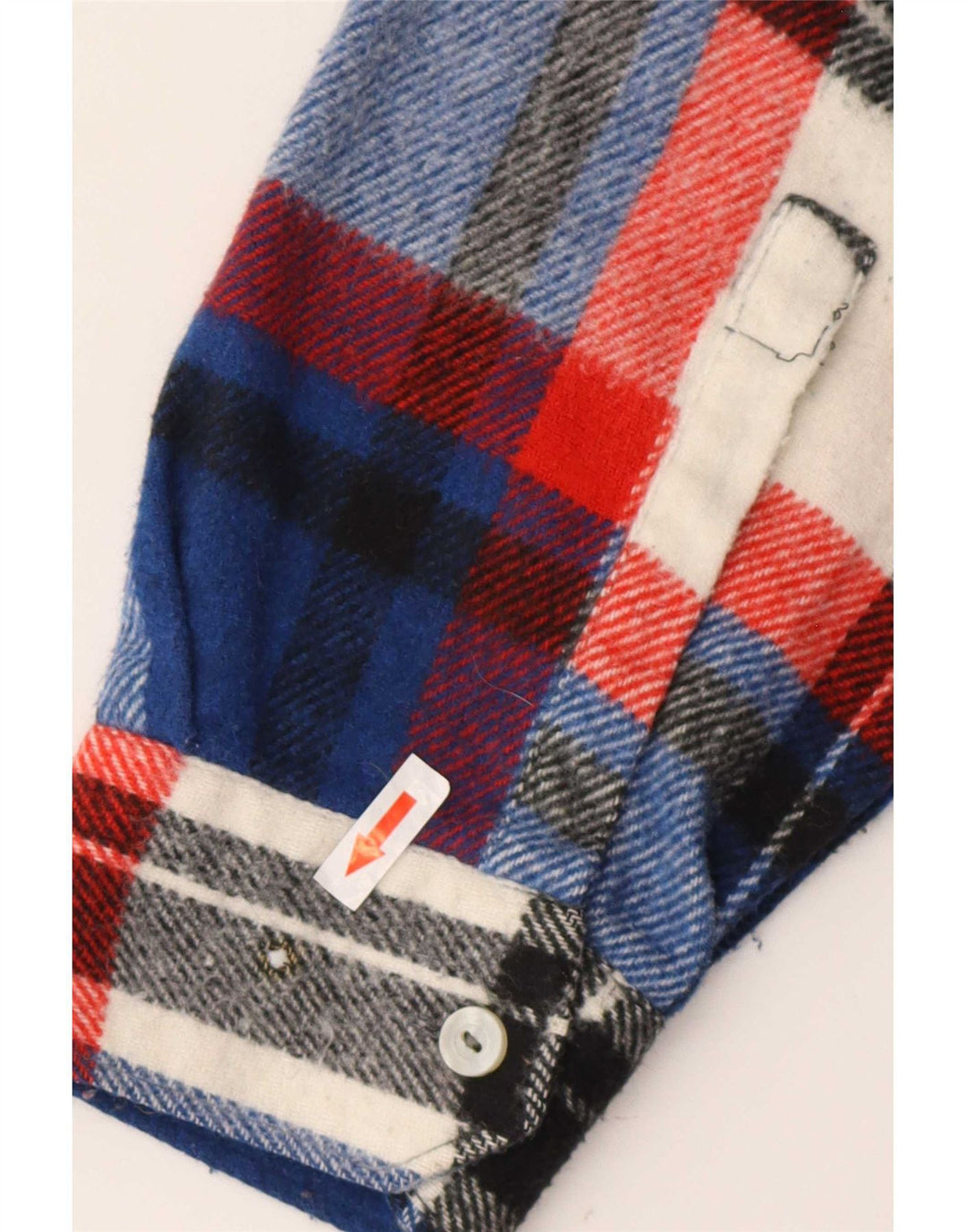 Vintage Mens Flannel Shirt XL Blue Check