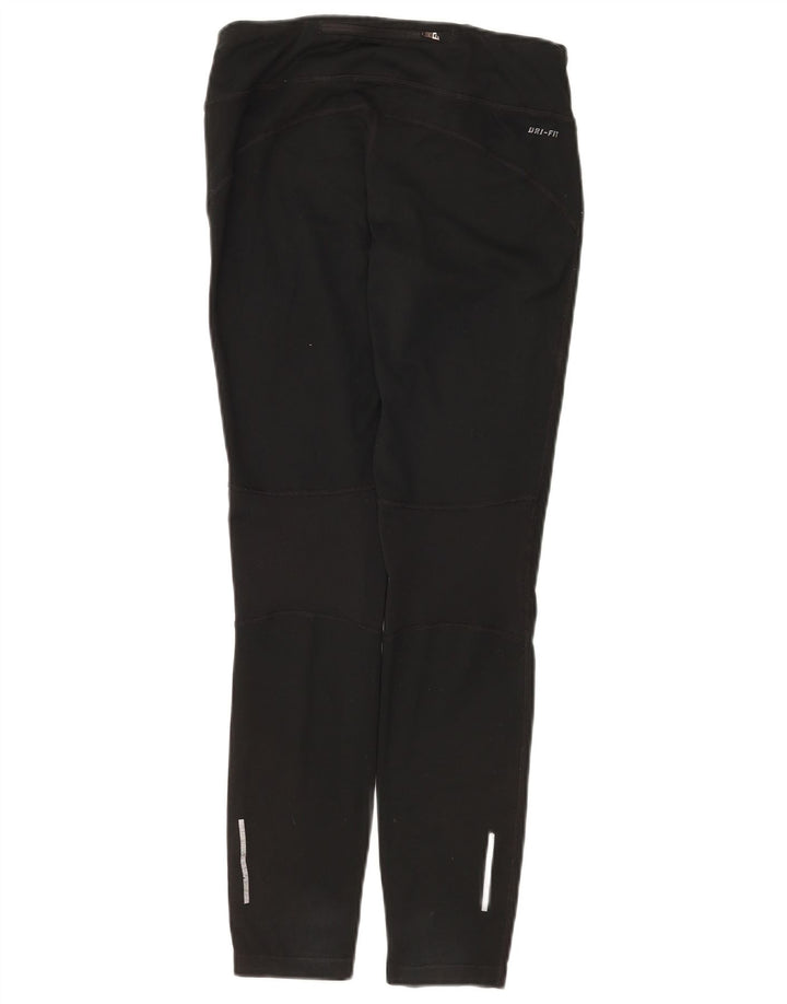 Nike Womens Dri Fit Leggings UK 12 Medium Black Polyester