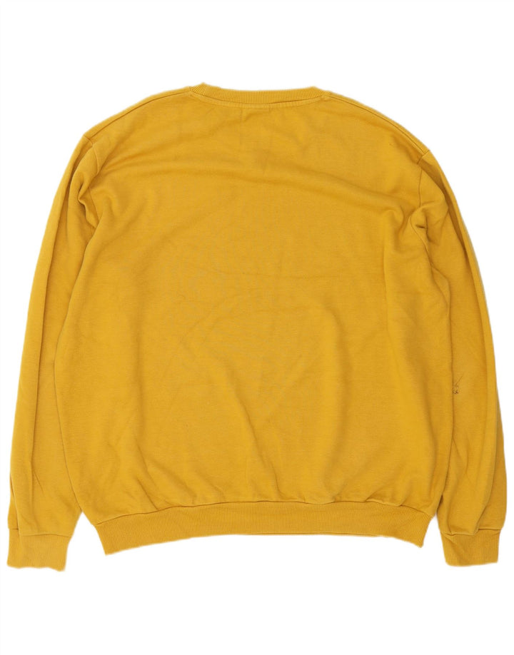Zara Mens Sweatshirt Jumper 2XL Yellow Cotton