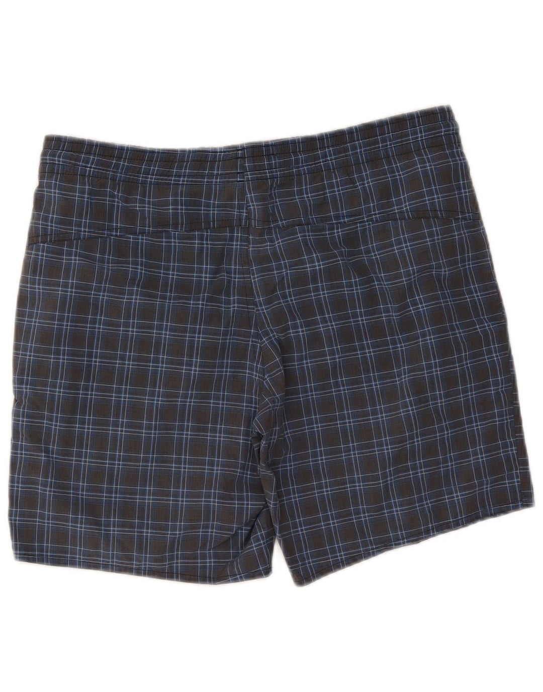 Adidas Mens Swimming Shorts Small Navy Blue Check Polyester