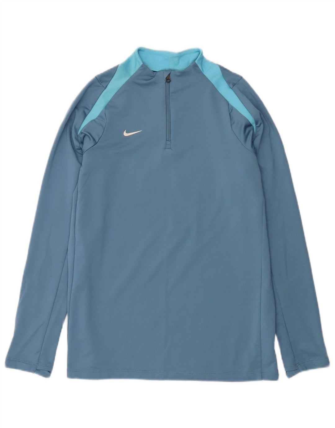 Nike Boys Dri Fit Slim Zip Neck Pullover Tracksuit Top 13-14 Years XL Blue