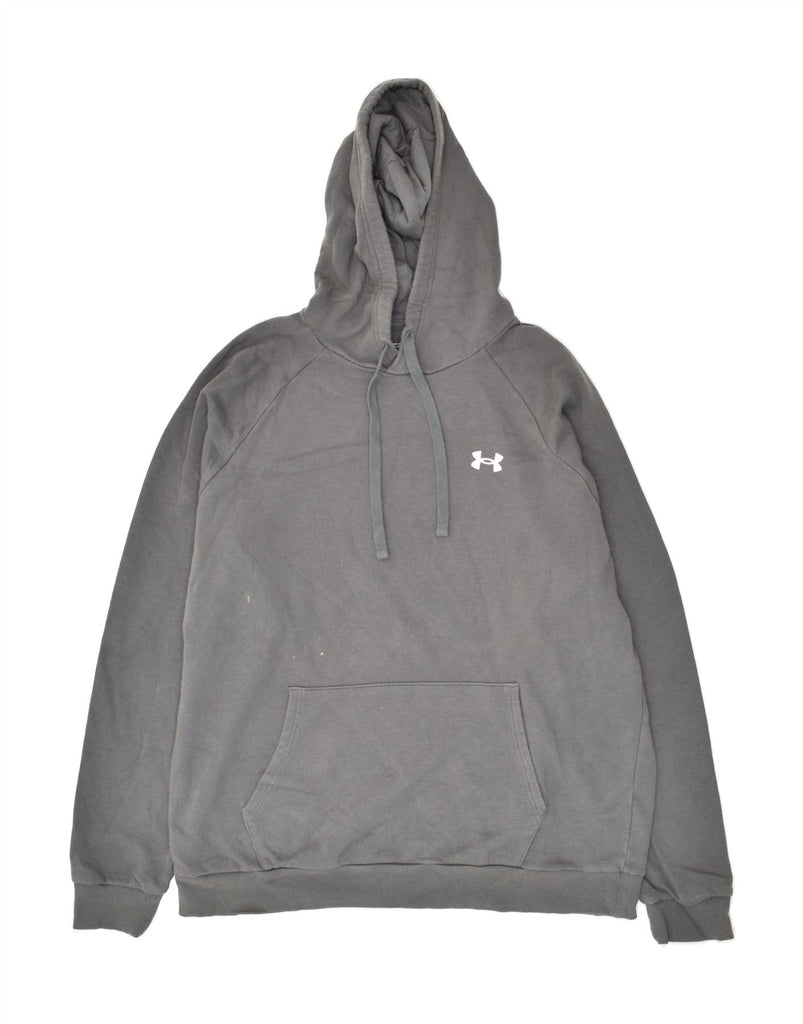 UNDER ARMOUR Mens Graphic Hoodie Jumper XL Grey Cotton | Vintage Under Armour | Thrift | Second-Hand Under Armour | Used Clothing | Messina Hembry 