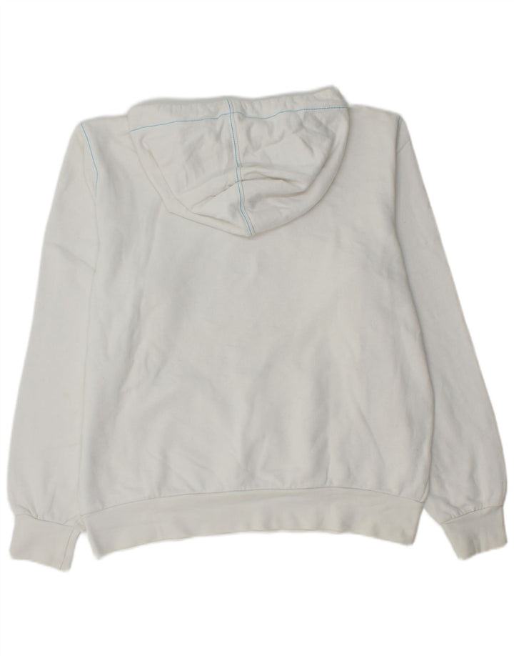 Lotto Mens Graphic Hoodie Jumper Medium White Cotton