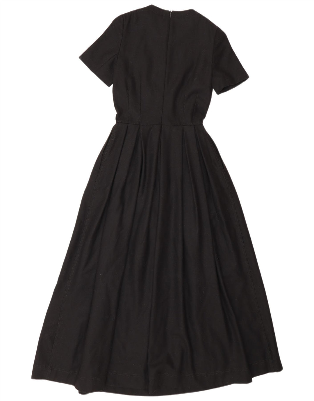 Massimo Dutti Womens Maxi Dress EU 34 2XS Black Wool