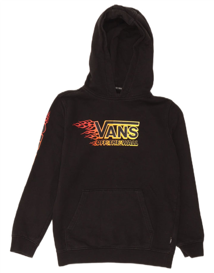 Vans Womens Graphic Hoodie Jumper UK 12 Medium Black