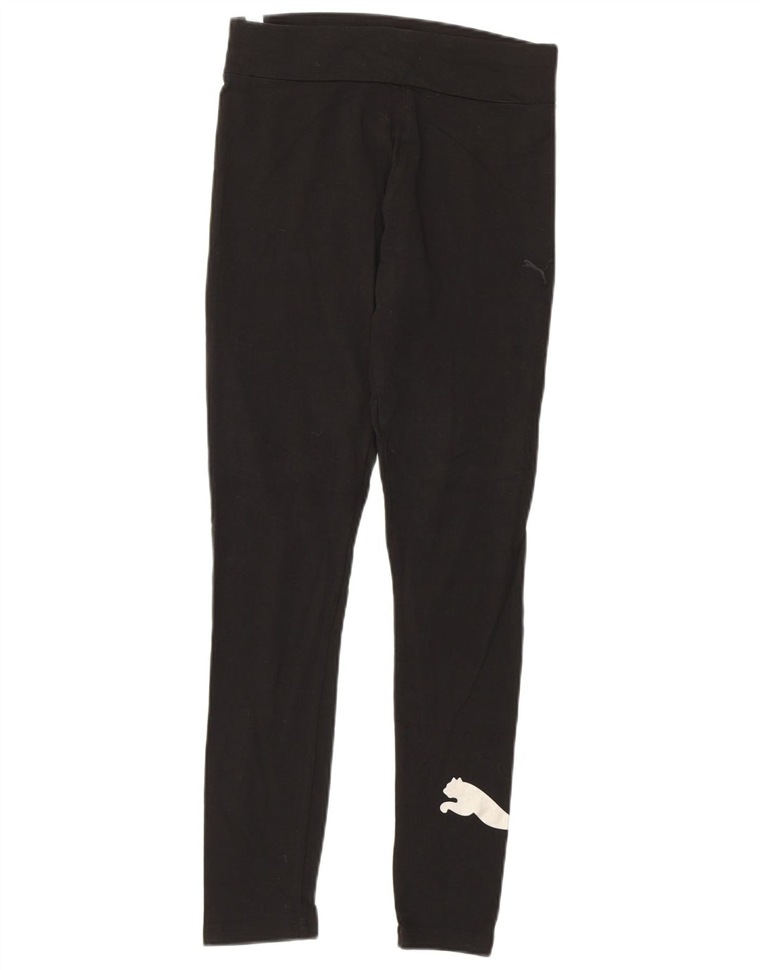 Puma Womens Graphic Leggings UK 12 Medium Black Cotton