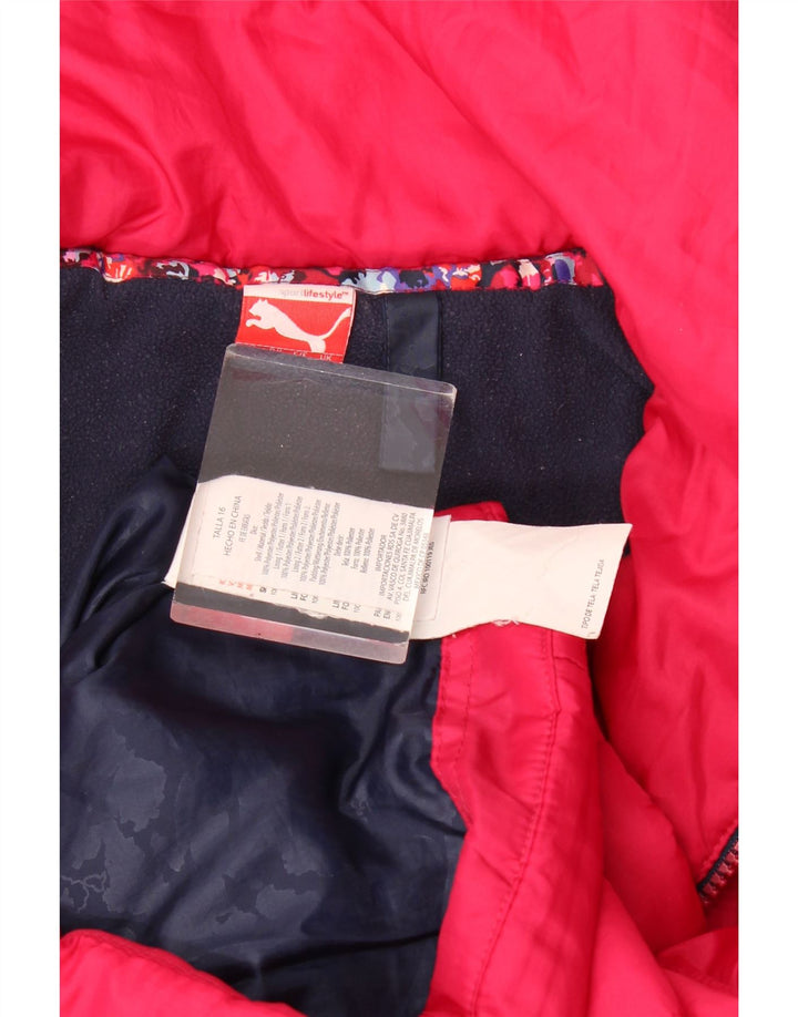 Puma Girls Padded Jacket 15-16 Years Pink Polyester