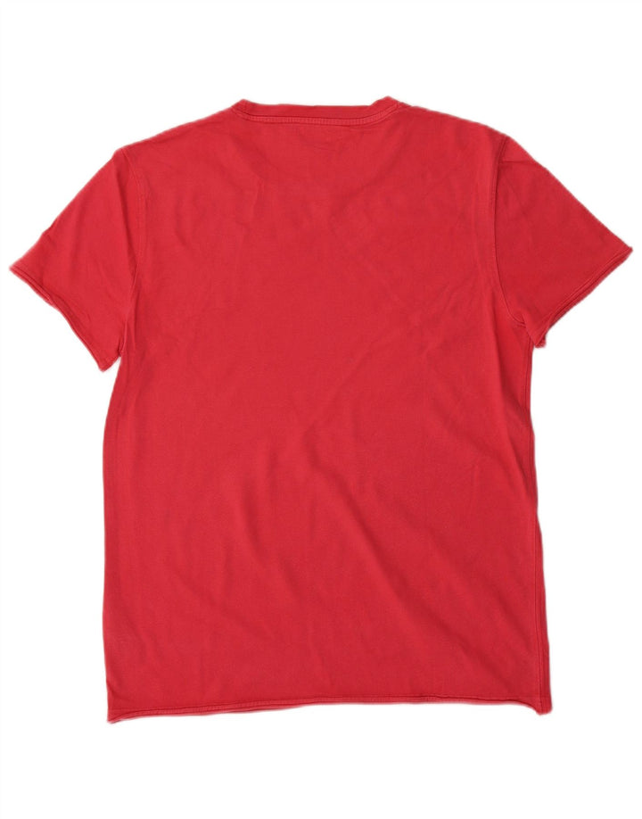 Dkny Mens Graphic T-Shirt Top Medium Red Cotton