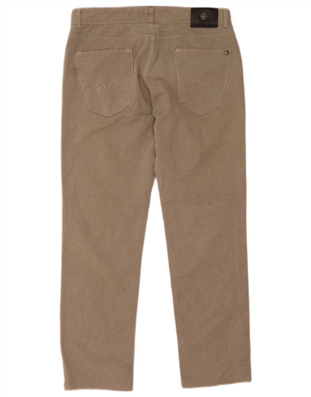 Trussardi Mens Straight Jeans W36 L31 Beige Cotton