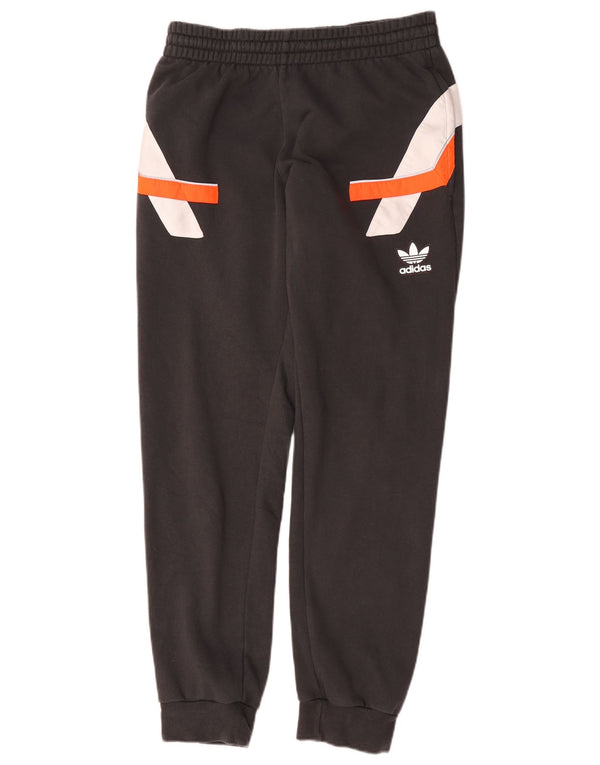 Adidas Mens Tracksuit Trousers Joggers Medium Black Colourblock Cotton